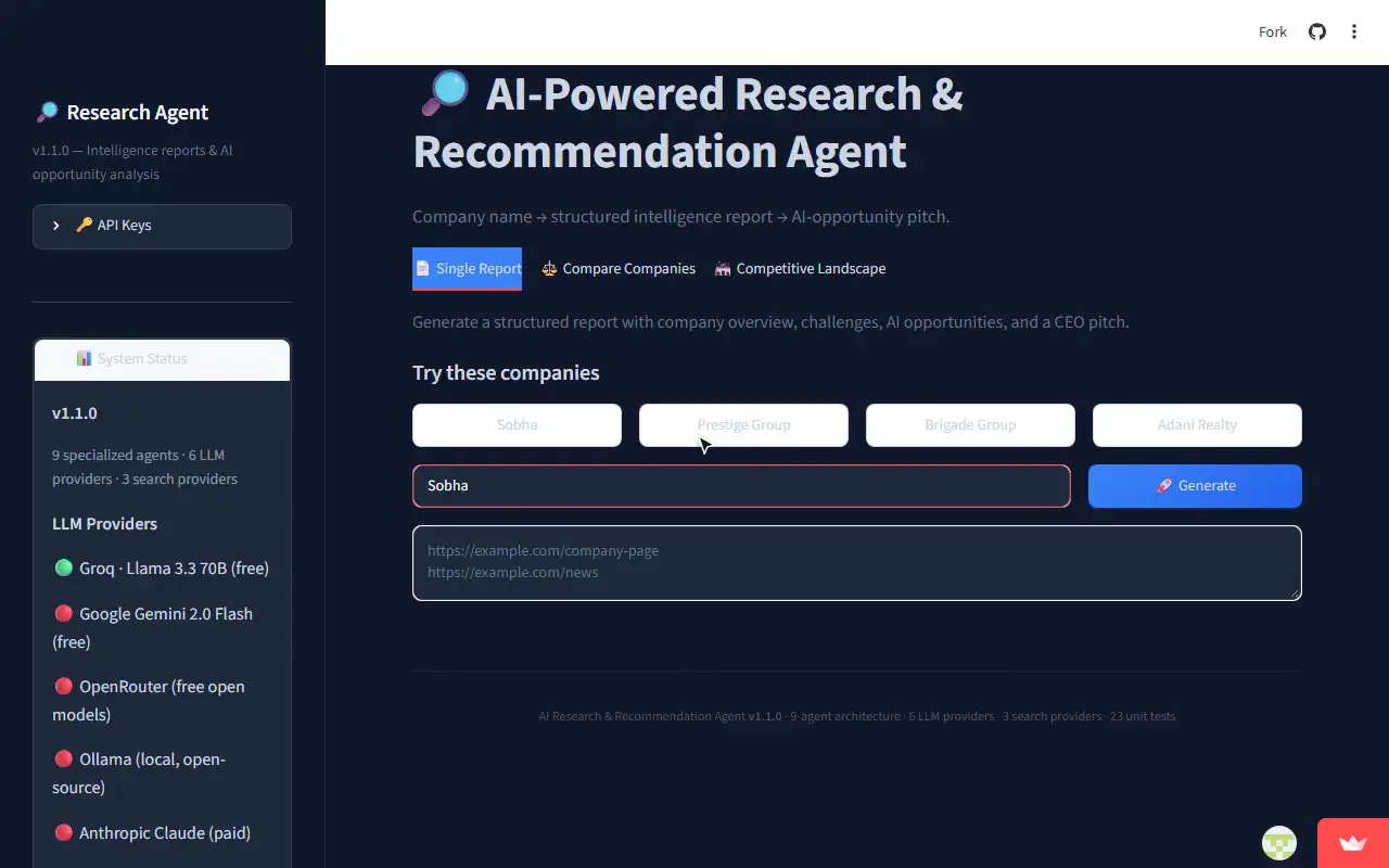 ArchMind Research Agent demo